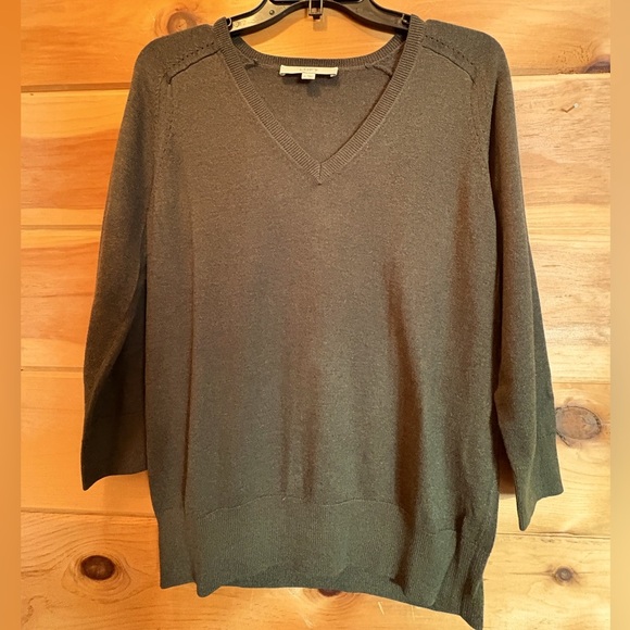 Loft tunic pullover sweater in large, dark green - Picture 1 of 8